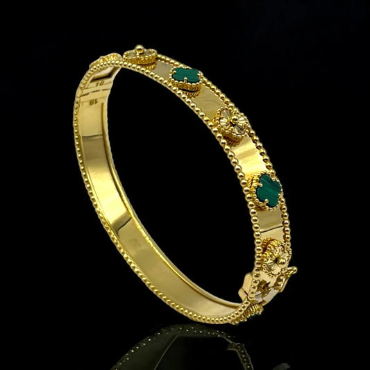 Bracelet Van Cleef en Or avec Trèfles Vert